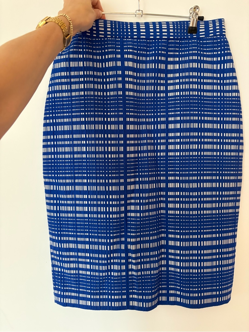 Banana Republic Blue Patterned Pencil Skirt - Women's sz 6
